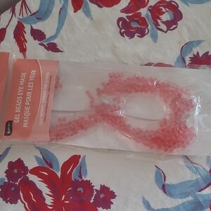 Pink Beaded Eye Mask